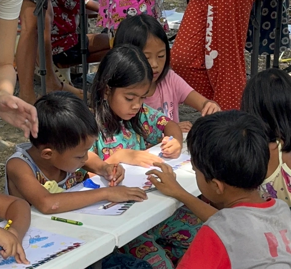 Students participating in monthly learning session