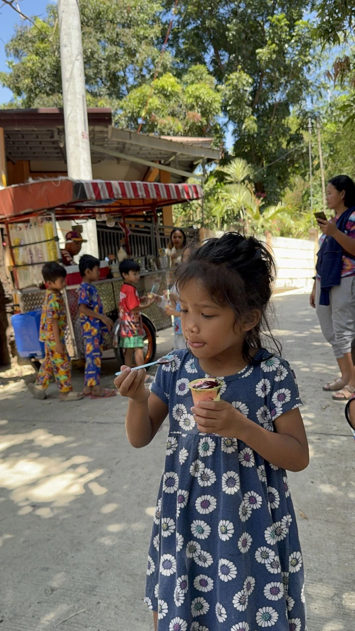Children enjoying free meals